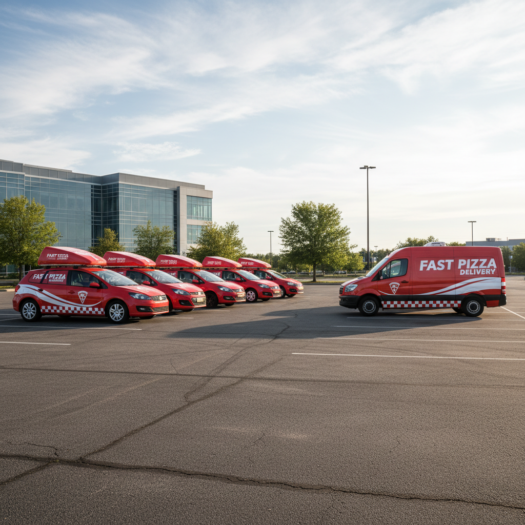 Joe's Pizza Fleet Wrap — 12 Vehicles